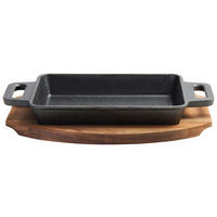 SERVIRNA PONEV 29,9/15/3,5 cm  - črna/naravne barve, Basics, kovina/les (29,9/15/3,5cm) - Homeware Profession.