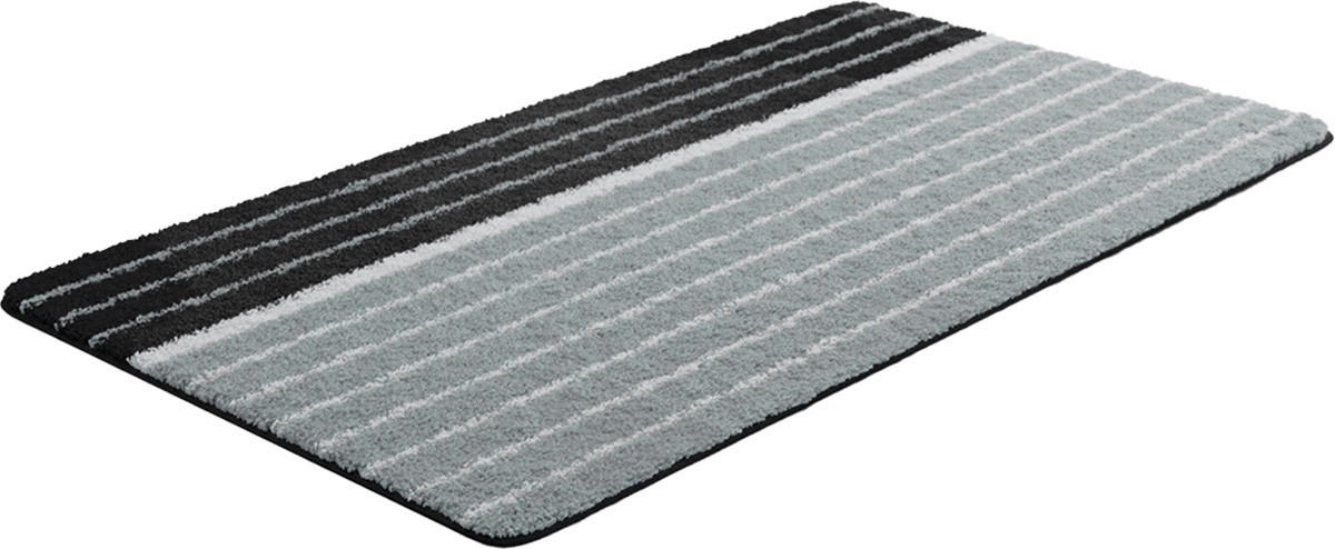 BADEMATTE Grau 60/100 cm  - Grau, Basics, Kunststoff/Textil (60/100cm) - Grund