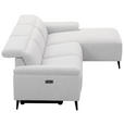 ECKSOFA  in Leinenoptik Hellgrau, Grauweiß  270/171 cm  - Schwarzchrom/Hellgrau, Design, Holz/Kunststoff (270/171cm) - Xora