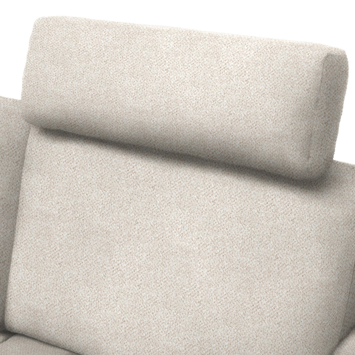 ECKSOFA Struktur Creme  - Creme/Schwarz, Design, Textil/Metall (157/262cm) - Novel