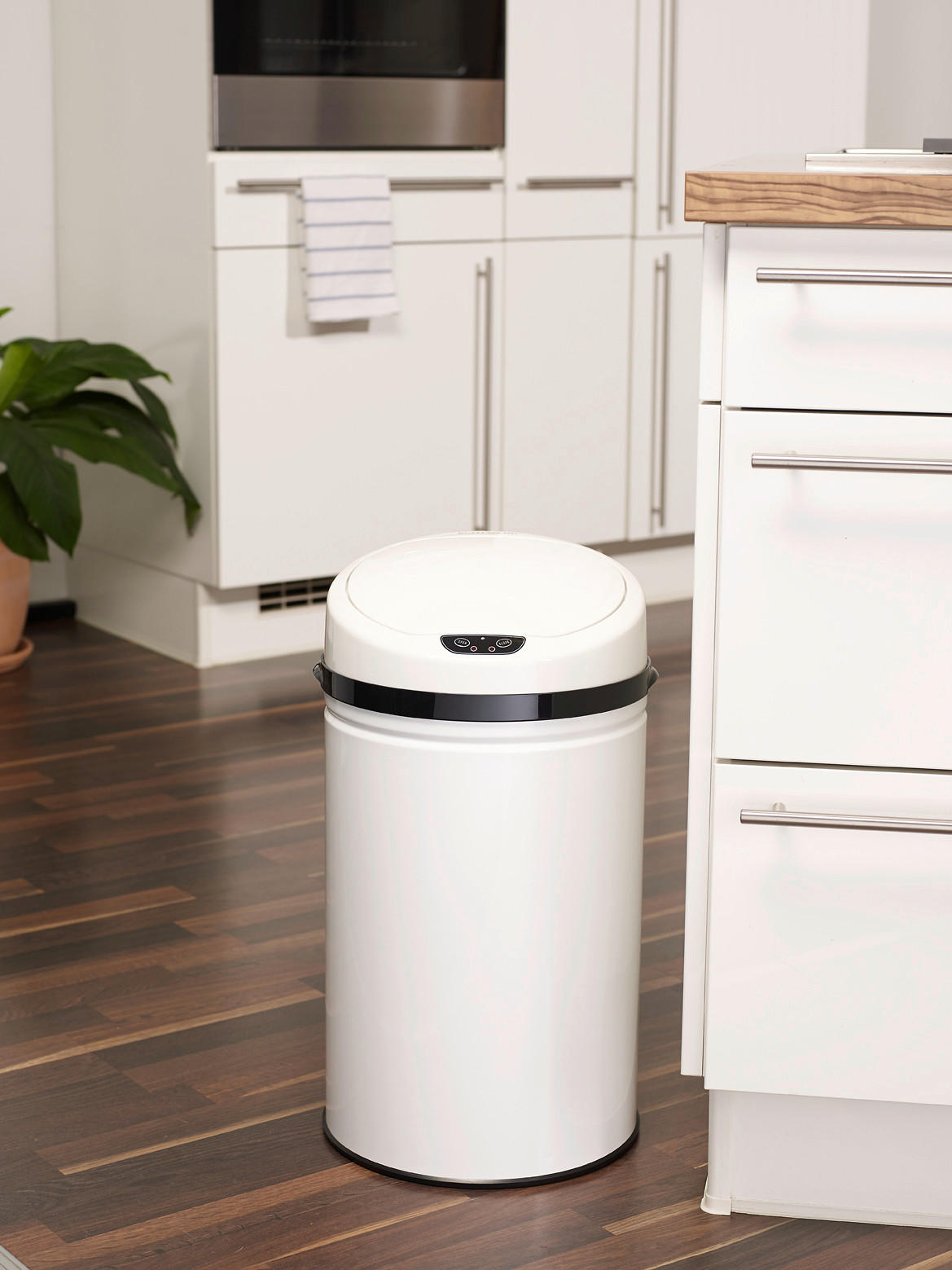 ODPADKOVÝ KÔŠ  30 l - čierna/biela, Basics, kov/plast (31/31/61,5cm) - Echtwerk