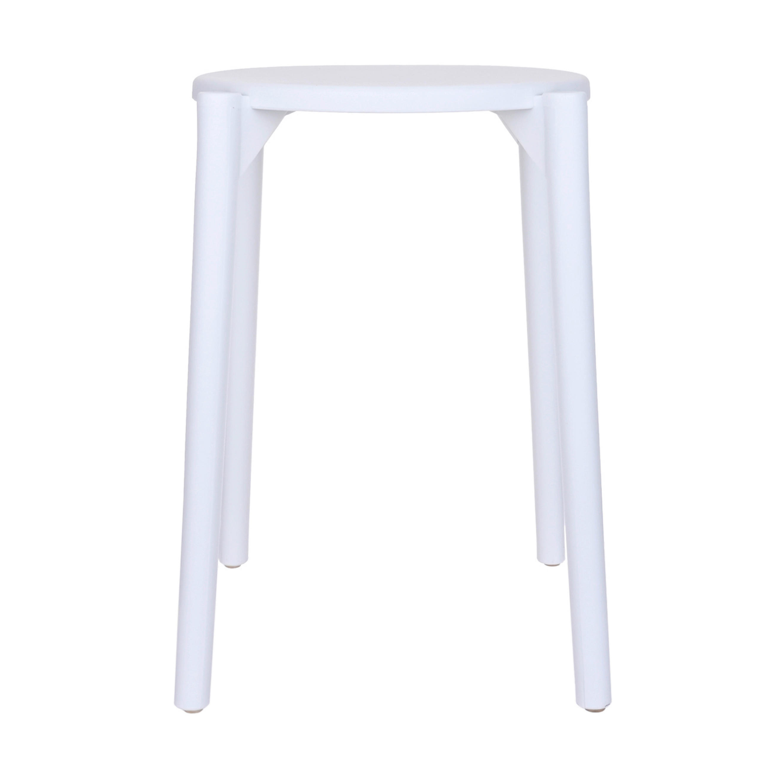 TABURET in plastic alb