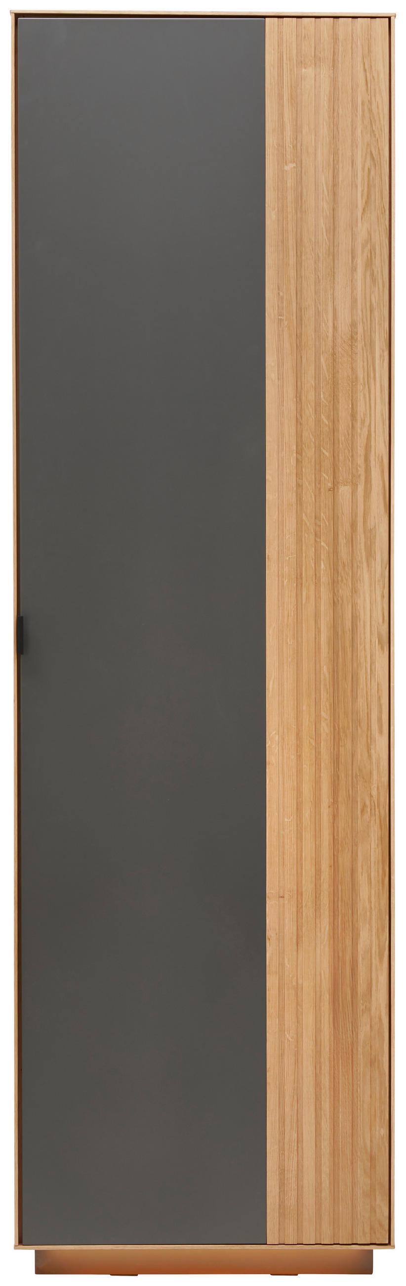 GARDEROBENSCHRANK  in 60,1/200/42 cm  - Eichefarben/Schwarz, Natur, Holz/Holzwerkstoff (60,1/200/42cm) - Linea Natura