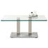 COUCHTISCH in Metall, Glas 110/70/46-65 cm - Edelstahlfarben/Grau, Design, Glas/Kunststoff (110/70/46-65cm) COUCHTISCH in Metall, Glas 110/70/46-65 cm - Edelstahlfarben/Grau, Design, Glas/Kunststoff (110/70/46-65cm)