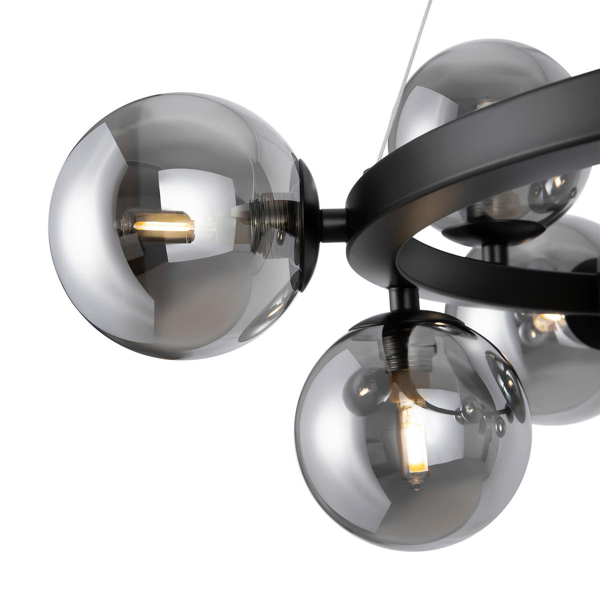 PENDELLEUCHTE 25/137/67 cm  - Schwarz, Trend, Glas/Metall (25/137/67cm) - MAYTONI