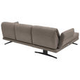 ECKSOFA Taupe Flachgewebe  - Taupe/Schwarz, Design, Textil/Metall (176-217/279-327cm) - Dieter Knoll
