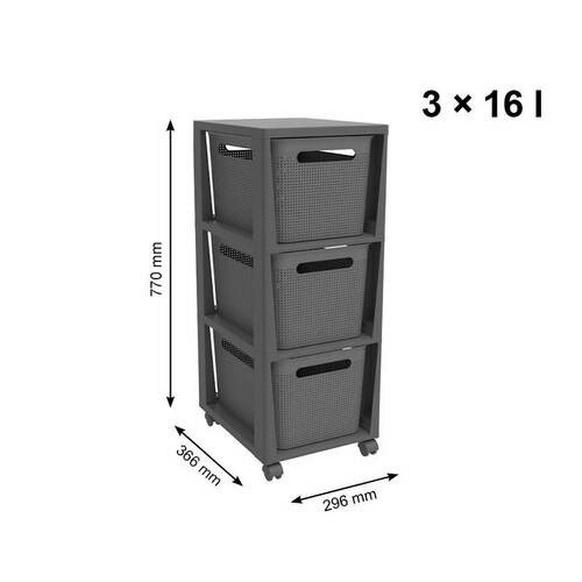 ALLZWECKWAGEN  - Weiss/Anthrazit, Basics, Kunststoff (37/30/35cm) - Rotho