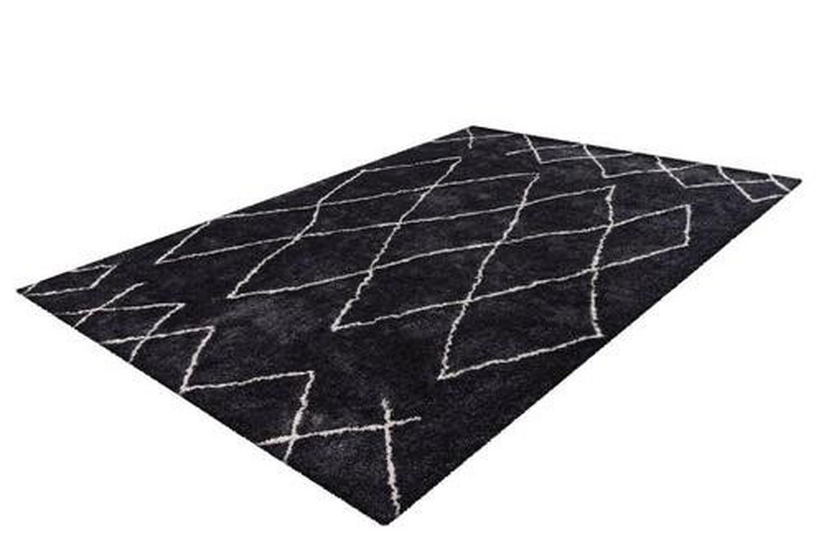 KOBEREC S VYSOKÝM VLASOM, 160/230 cm, antracitová - antracitová, Design, textil (160/230cm)