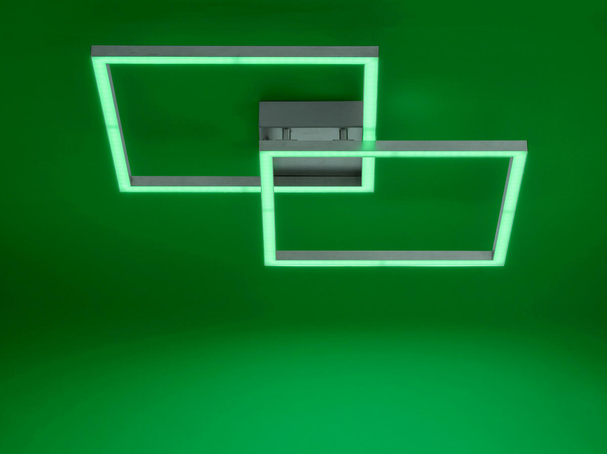 LED-DECKENLEUCHTE Lolasmart-Maxi  Smart 63/63/8,5 cm   - Silberfarben, Design, Kunststoff/Metall (63/63/8,5cm)