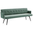 SITZBANK in Textil Grün  - Schwarz/Grün, Design, Textil/Metall (206/85/69cm) - Johann Jakob