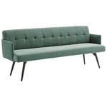 SITZBANK 206/85/69 cm Cord Grün Metall  - Schwarz/Grün, Design, Textil/Metall (206/85/69cm) - Johann Jakob