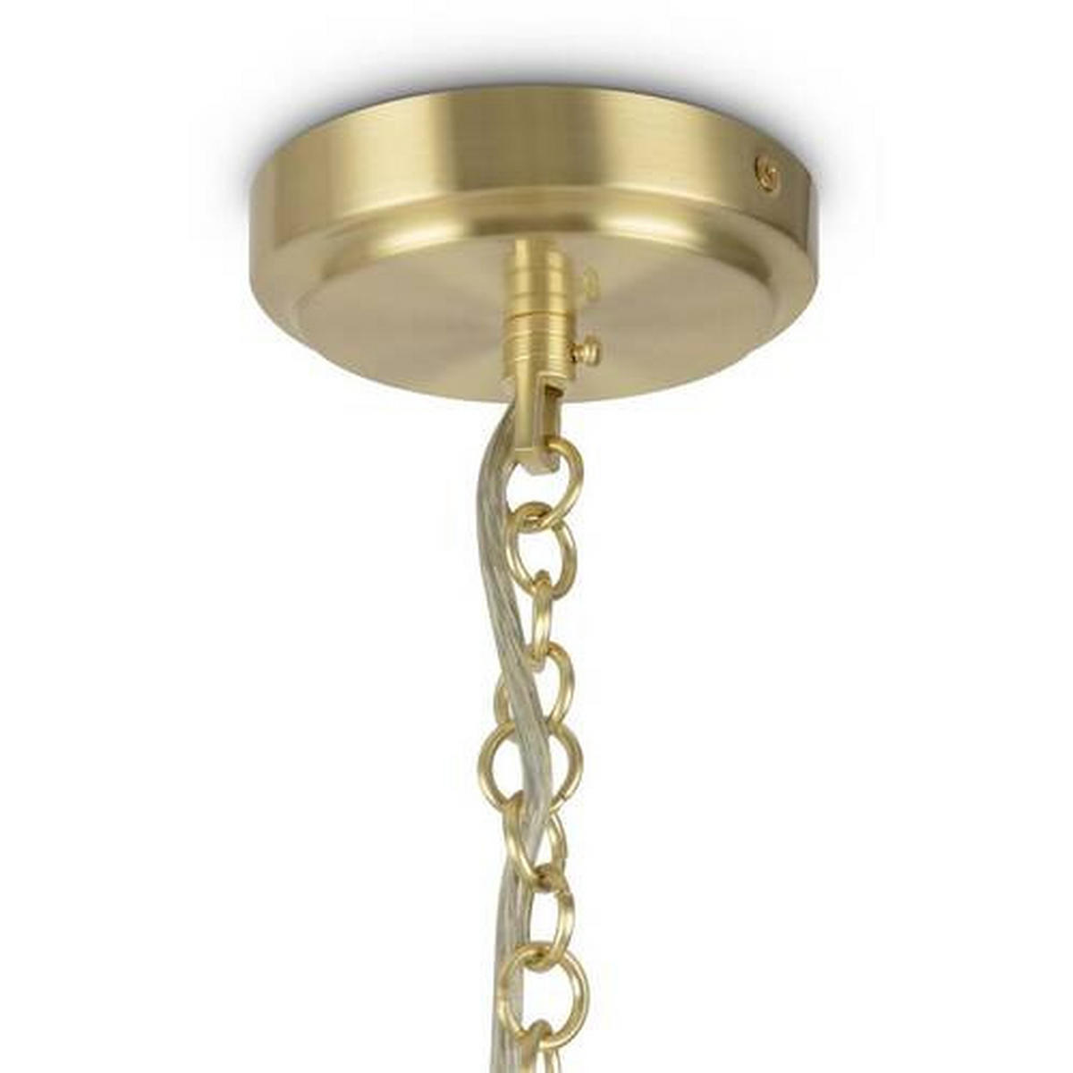 PENDELLEUCHTE 68/69,5 cm    - Weiss/Goldfarben, Trend, Textil/Metall (68/69,5cm) - MAYTONI