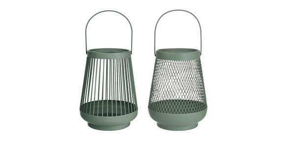 WINDLICHT  - Grün, Trend, Metall (15/19,5cm) - Ambia Home