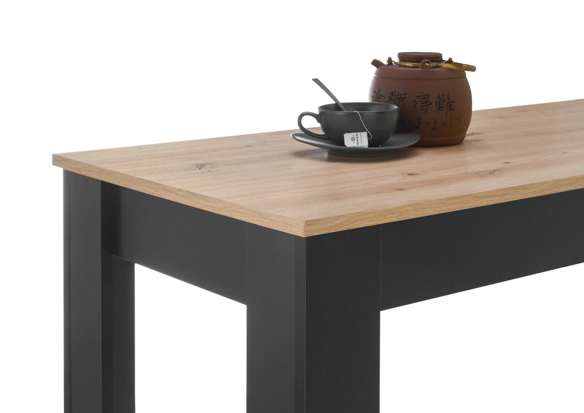 BARTISCH in Holzwerkstoff 115/50/103 cm   - Schwarz/Eiche Artisan, MODERN, Holzwerkstoff (115/50/103cm) - MID.YOU
