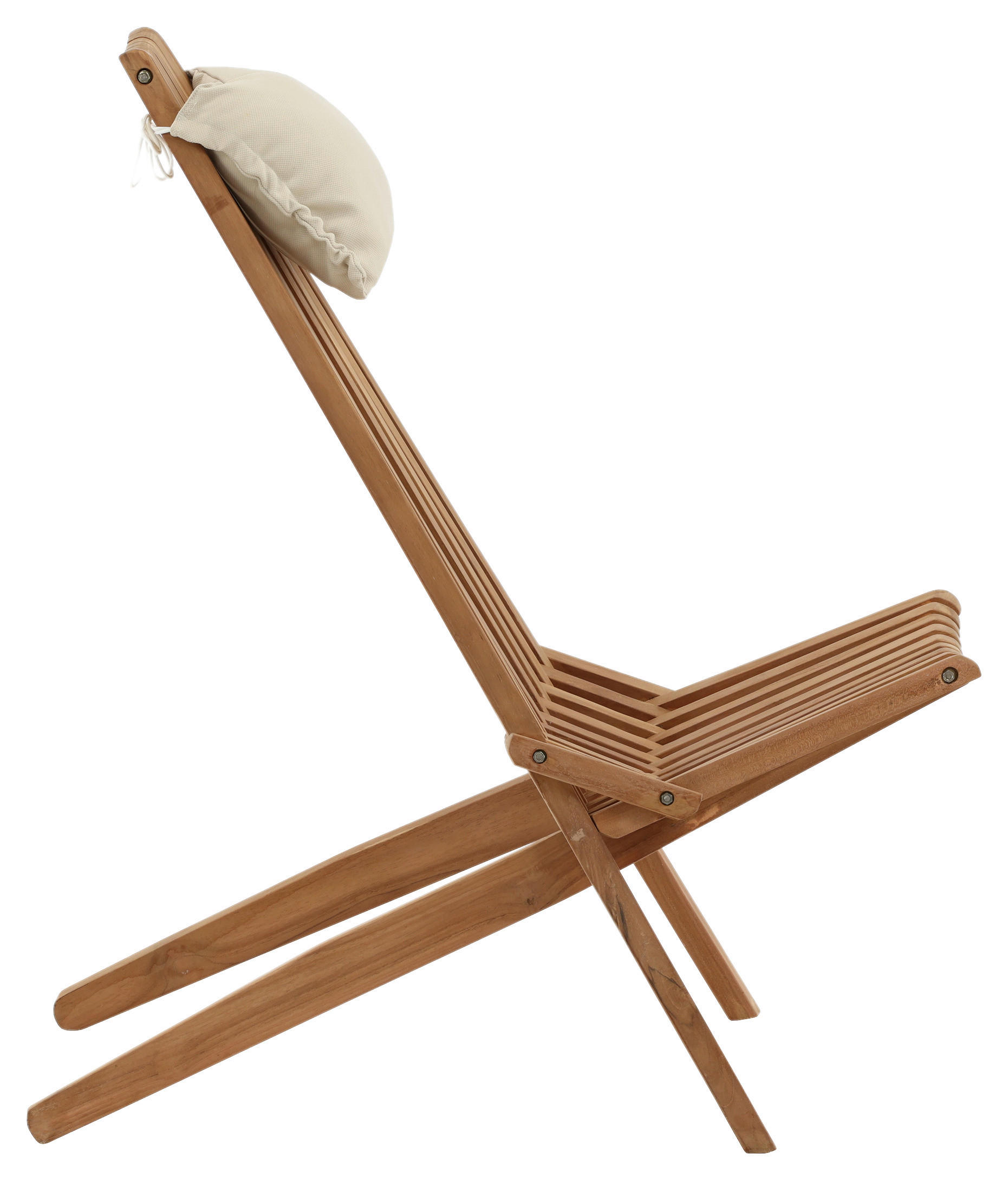 Thumbnail - Gardenson Loungesessel, Gold, Holz, Teakholz, 86x100x68 cm, Loungemöbel, Lounge-Sessel