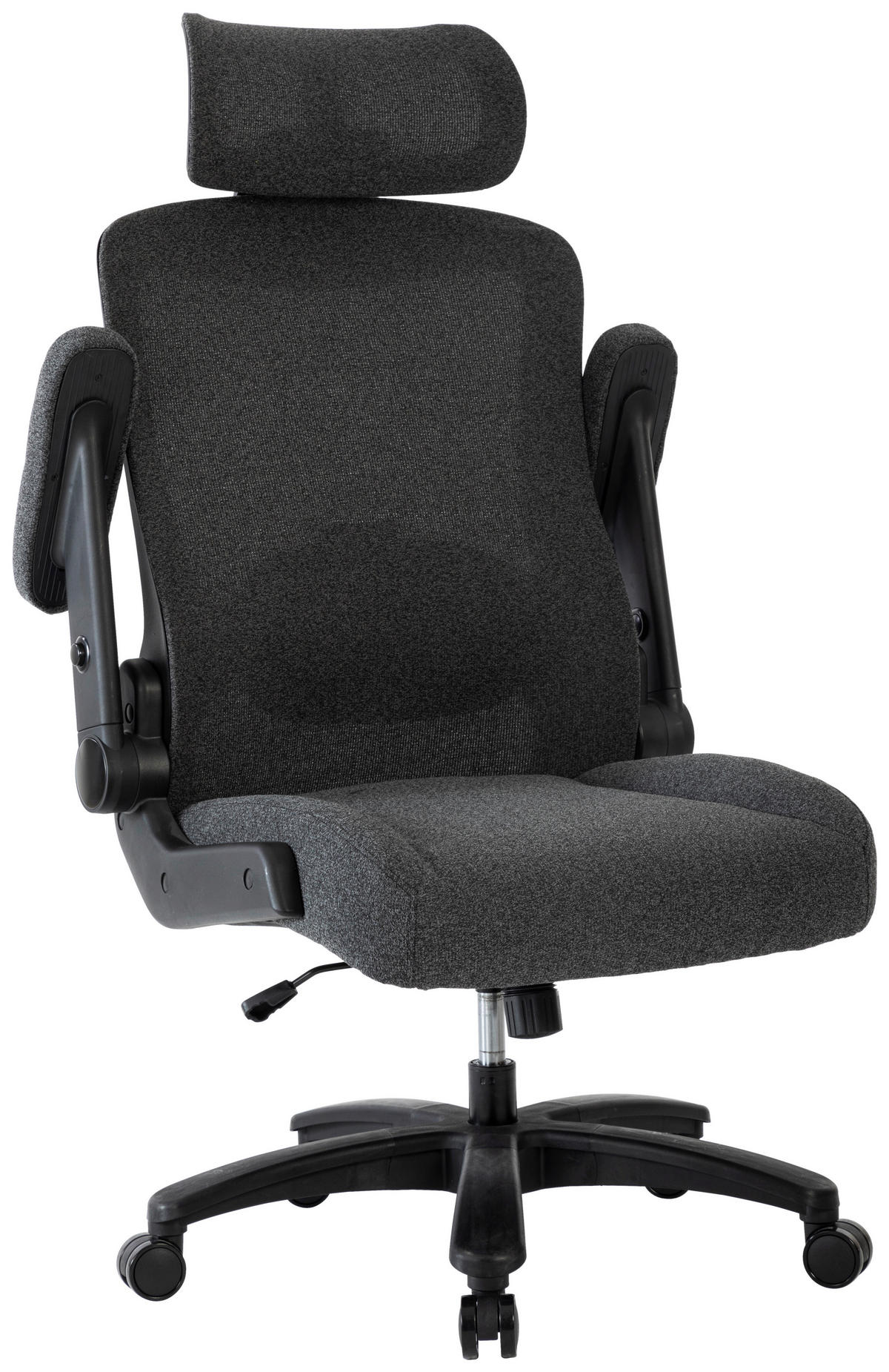 SCAUN DIRECTORIAL  in plasă tensionată negru  - negru, Modern, plastic/textil (80/125-133/75cm) - Livetastic