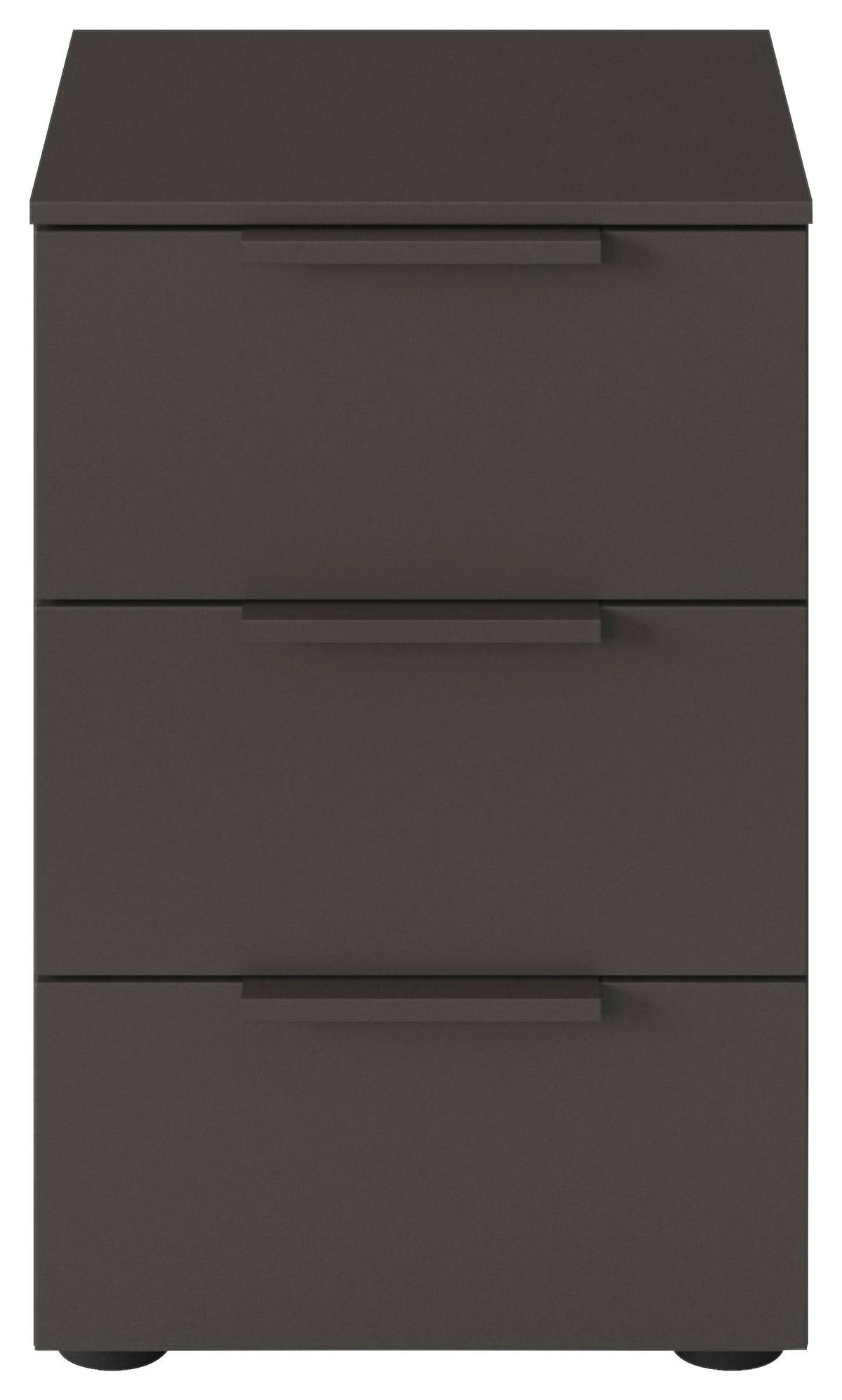 NACHTSCHRANK 40/61/42 cm  - Graphitfarben/Schwarz, MODERN, Holzwerkstoff/Kunststoff (40/61/42cm) - Rauch Möbel