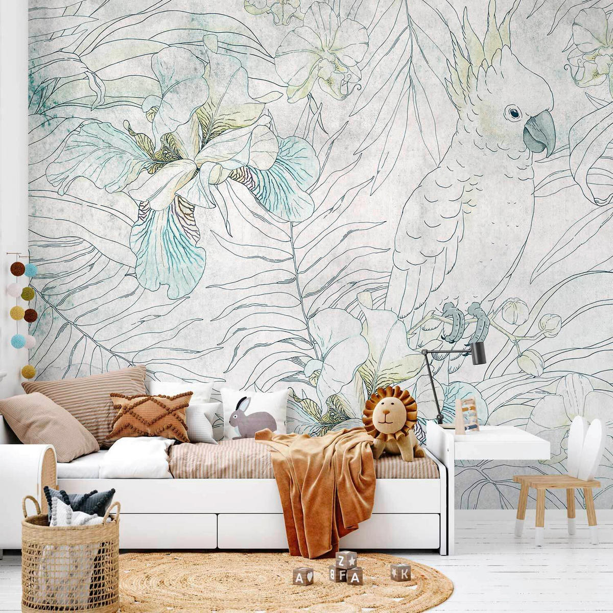 FOTOTAPET 400/280 cm  - grön/ljusgrå, Lifestyle, textil (400/280cm) - artgeist