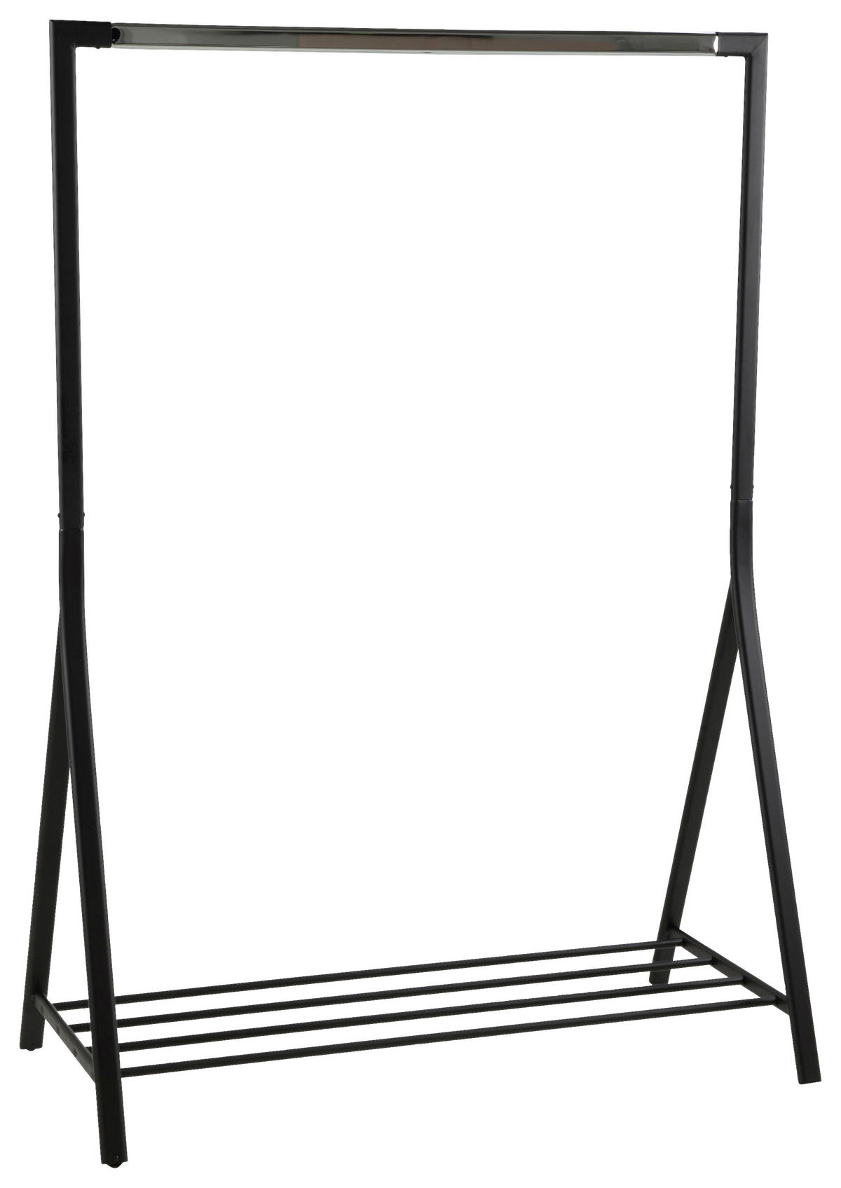KLÄDSTÄLLNING i svart 117/165/59 cm   - svart, Basics, metall (117/165/59cm) - Carryhome