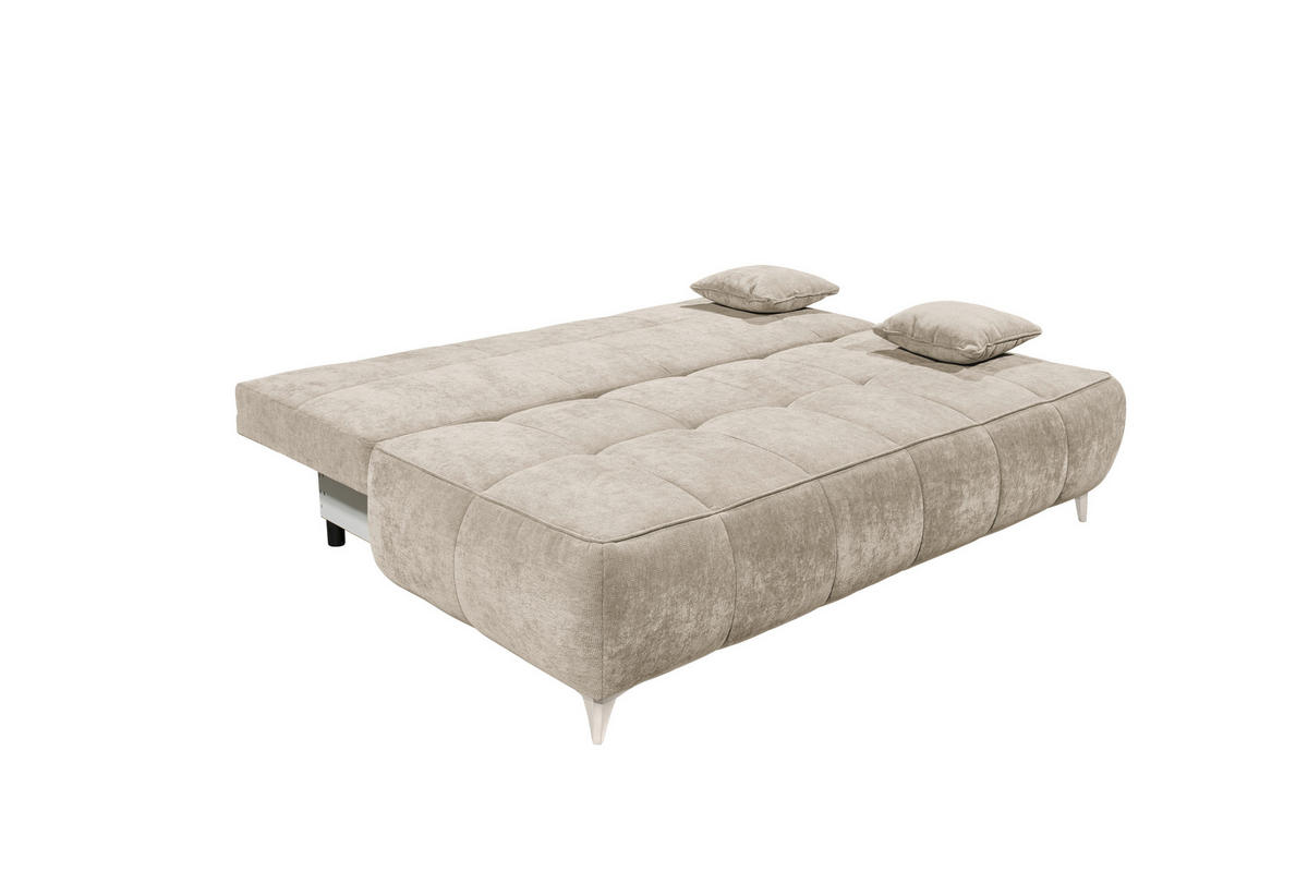 SCHLAFSOFA ELISA Webstoff Beige  inkl. Bettkasten  - Kaschmir/Beige, MODERN, Kunststoff/Textil (215/96/106cm) - MID.YOU