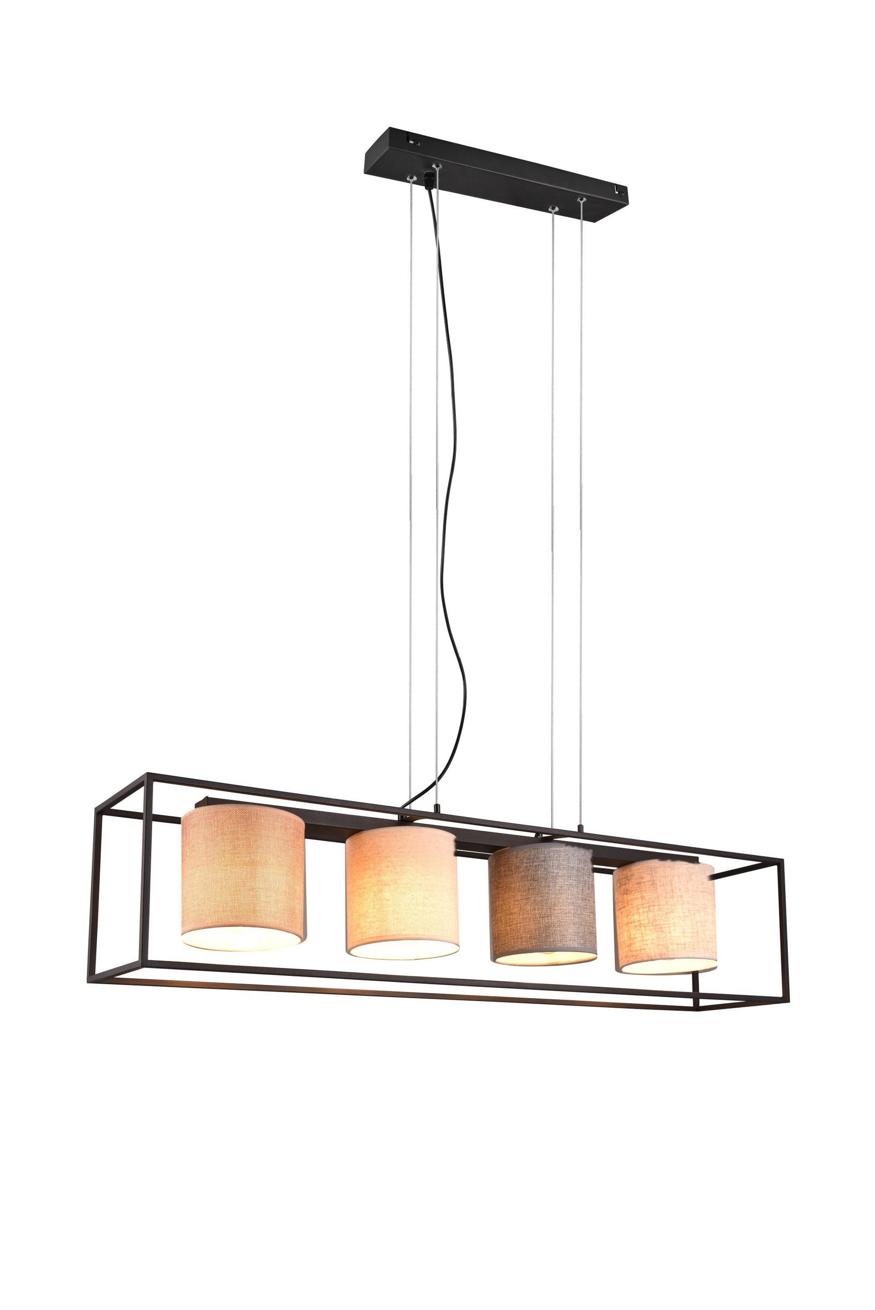 Novel Hängeleuchte Braun, Creme, Grau, Weiß 20x150x100 cm