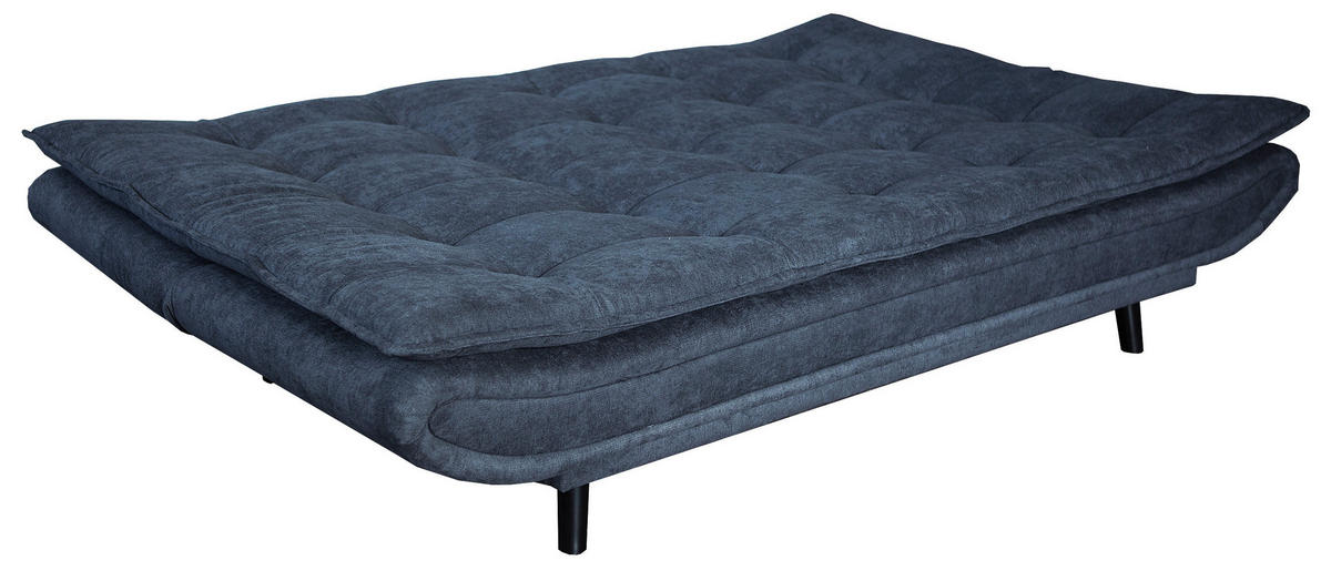 SCHLAFSOFA Mikrofaser, gesteppt Anthrazit  - Anthrazit/Schwarz, MODERN, Holz/Textil (194/100/90cm) - P & B