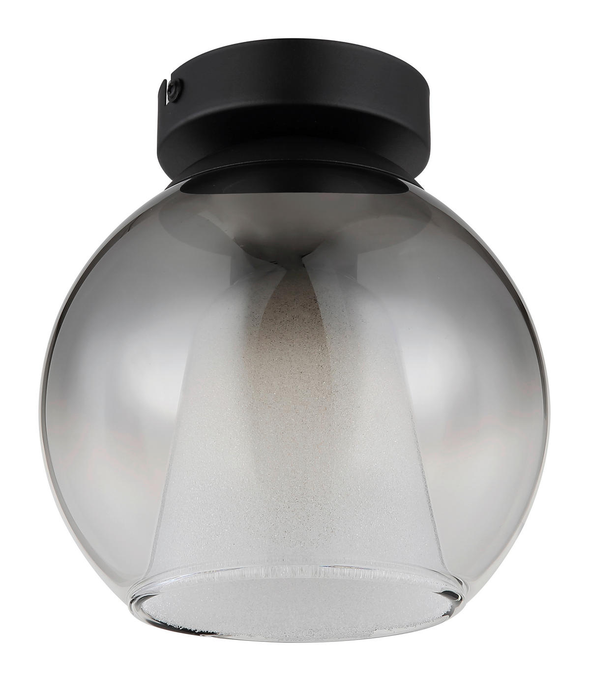 TAKLAMPA BARRY 18/19 cm  - klar/grå, Basics, metall/glas (18/19cm) - Globo