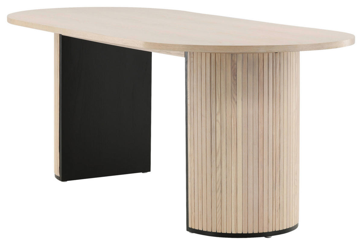ESSTISCH in Holz, Holzwerkstoff 200/75/90 cm  - Eichefarben/Schwarz, Design, Holz/Holzwerkstoff (200/75/90cm) - Livetastic