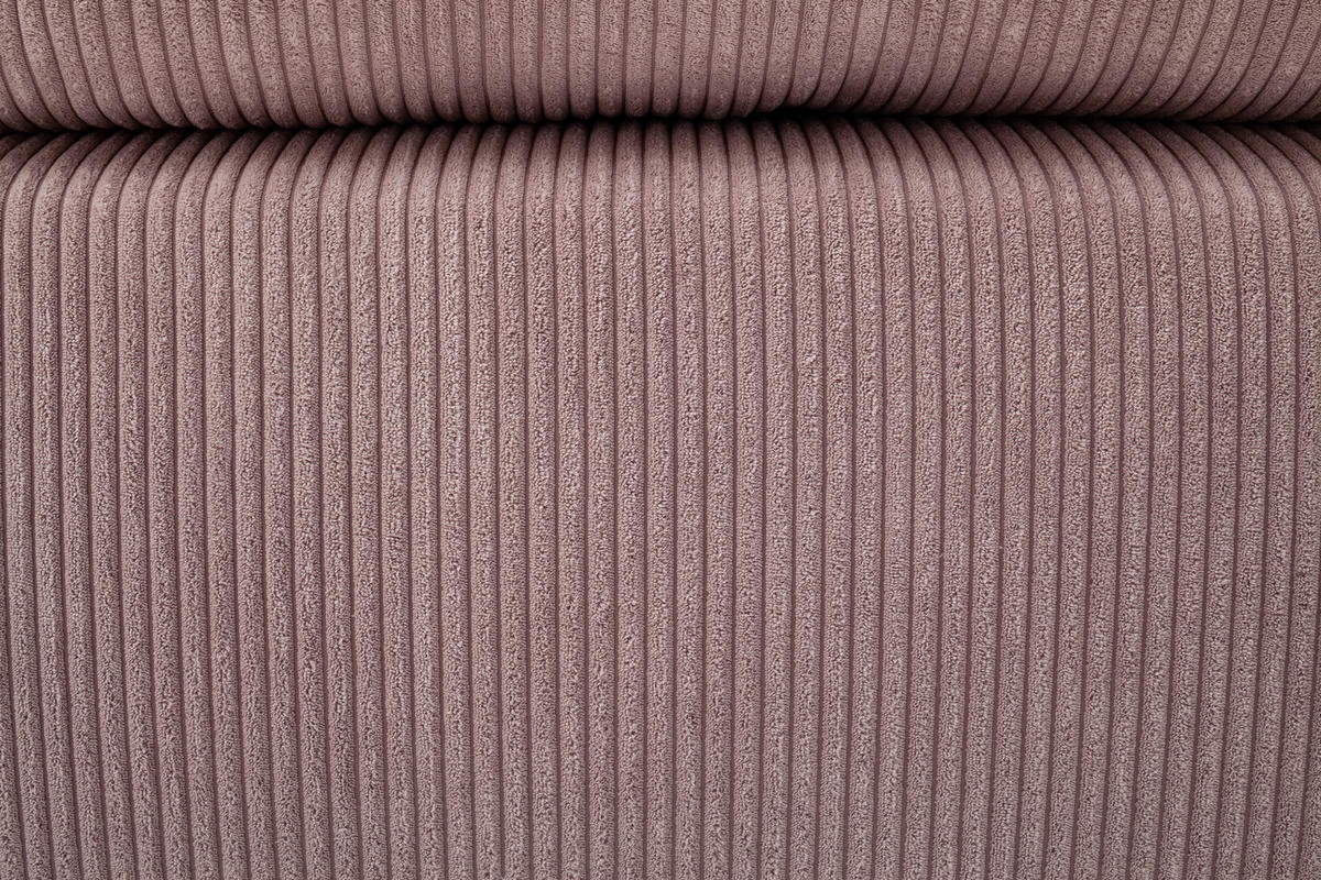 ECKSOFA Rosa Cord  - Schwarz/Rosa, Design, Kunststoff/Textil (284/284cm) - Carryhome