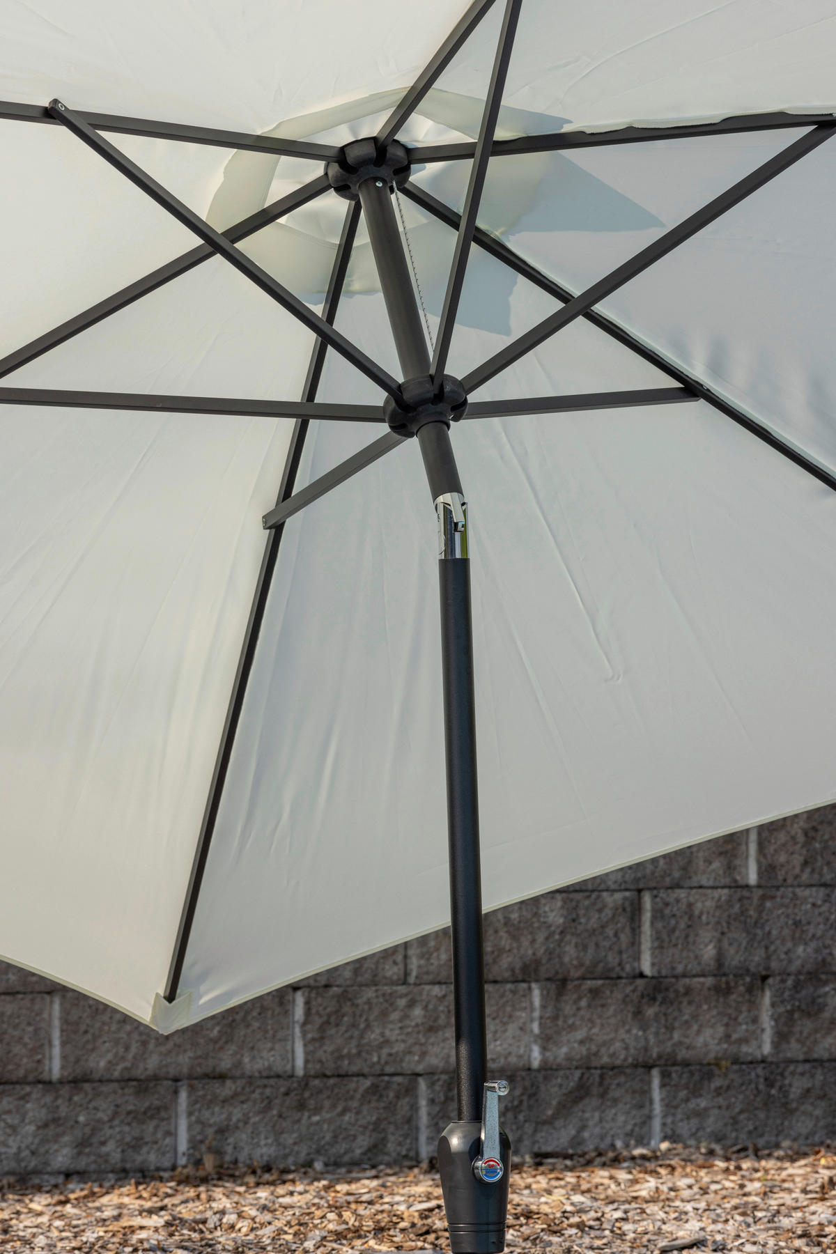 SONNENSCHIRM 300 cm  - Ecru/Grau, KONVENTIONELL, Textil/Metall (300/300cm) - Gardenson