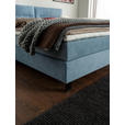 BOXSPRINGBETT 200/220 cm  in Pastellblau  - Pastellblau/Schwarz, KONVENTIONELL, Textil/Metall (200/220cm) - Esposa