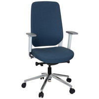 OTOČNÁ STOLIČKA, plochá tkanina, modrá, biela - modrá/biela, Modern, kov/textil (56/131/67cm) - MID.YOU