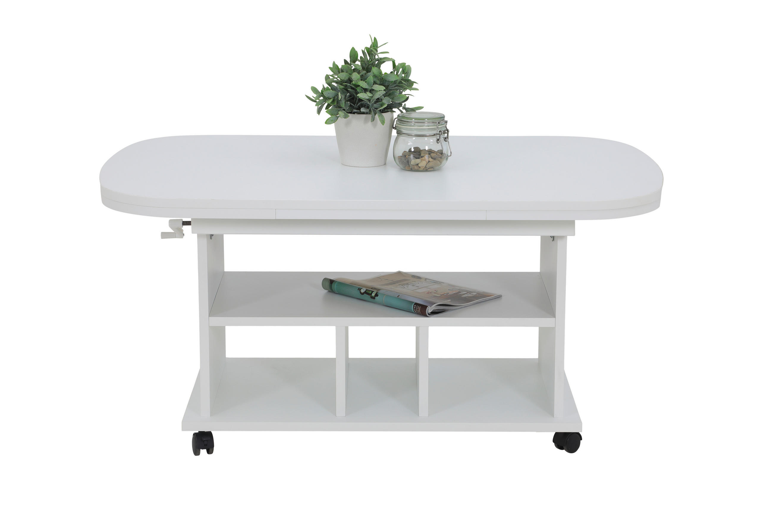 COUCHTISCH 107/67/53 cm Weiß  - Weiß, Design, Holzwerkstoff (107/67/53cm) - Livetastic