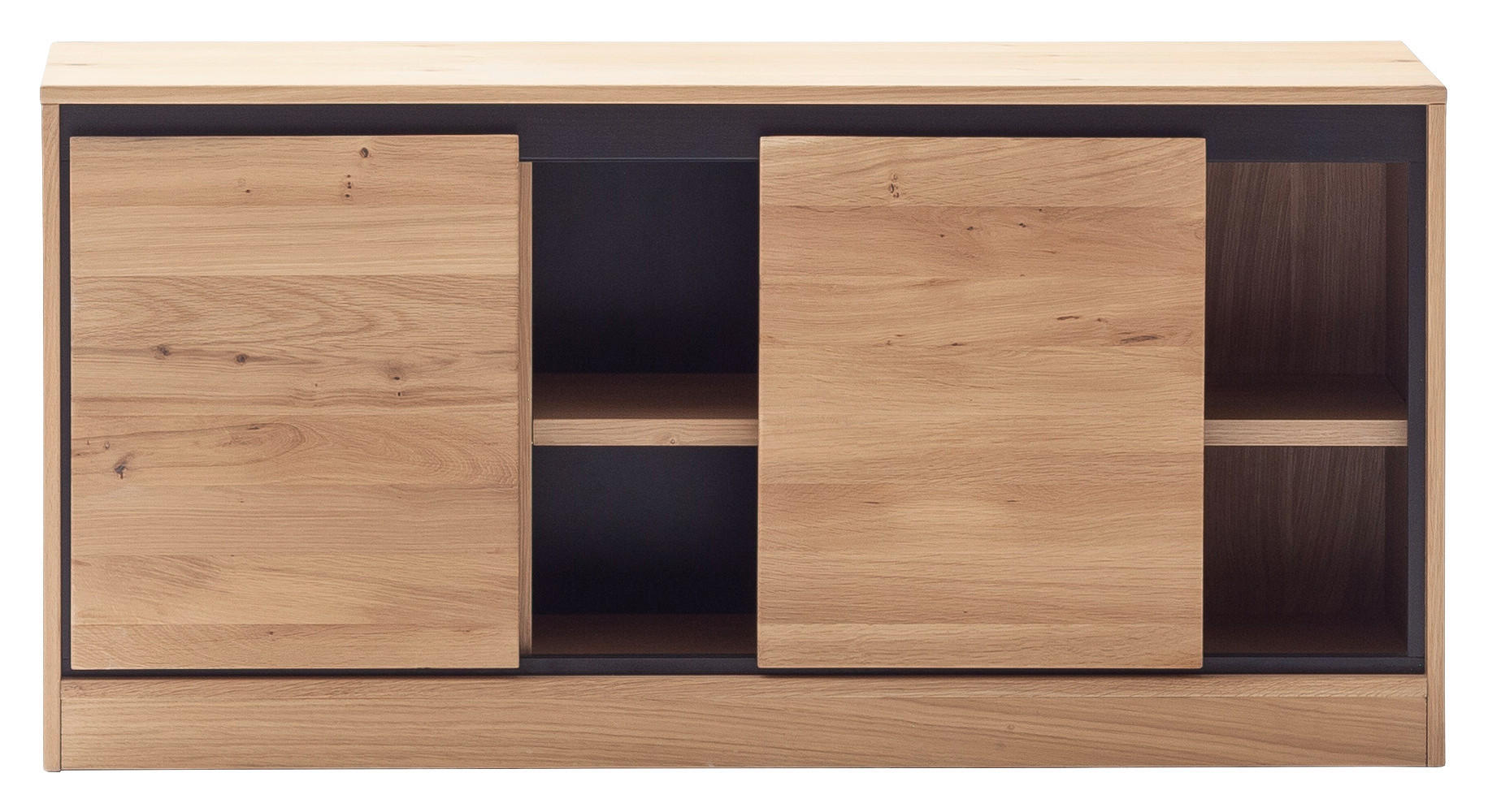 LOWBOARD 120/58/44 cm  - Eiche Bianco, KONVENTIONELL, Holz/Holzwerkstoff (120/58/44cm) - Linea Natura