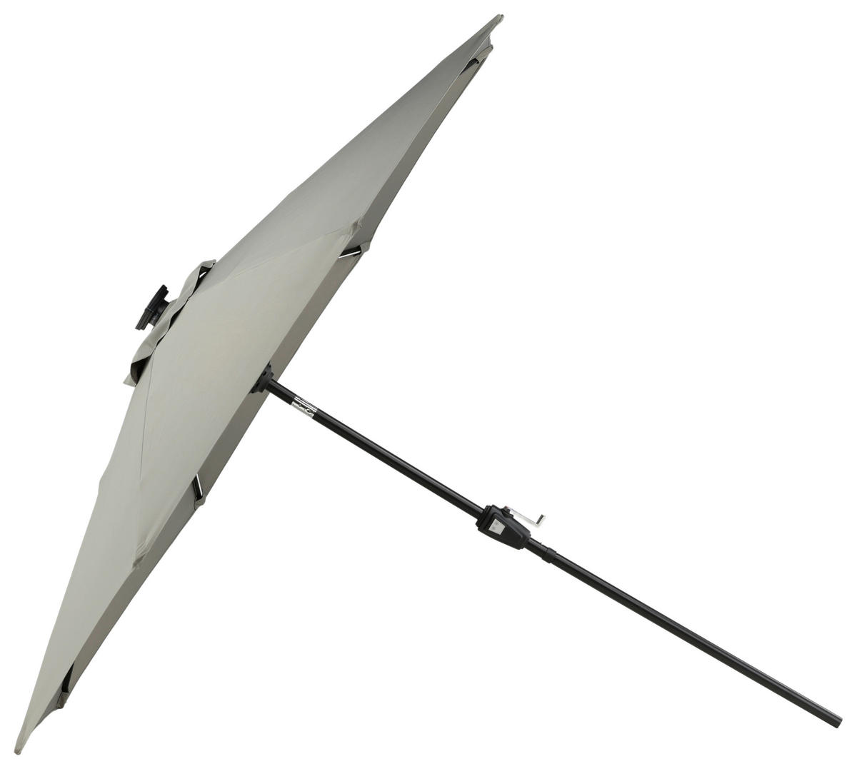 SONNENSCHIRM 270 cm  - Schwarz/Grau, KONVENTIONELL (270/241/270cm) - Gardenson