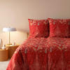 POSTELJNINA 140/200 cm saten rdeča  - rdeča, Konvencionalno, tekstil (140/200cm) - Bassetti
