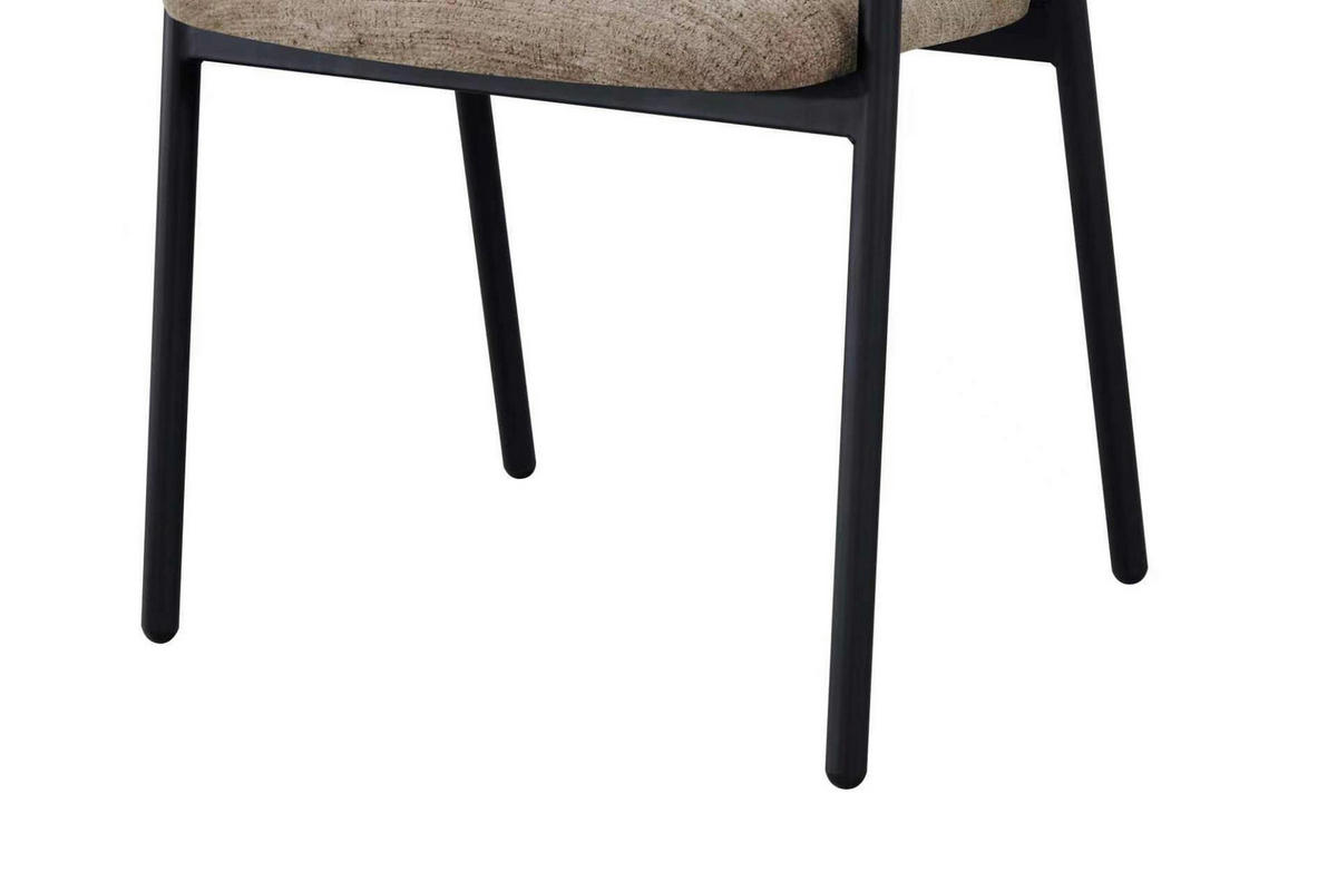 ARMLEHNSTUHL  inklusive Armlehnen Struktur  Braun, Schwarz  - Schwarz/Braun, MODERN, Holz/Textil (53/80/55cm) - Livetastic