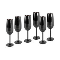 GLÄSERSET  6-teilig  - Schwarz, Trend, Metall (22,5cm) - Echtwerk