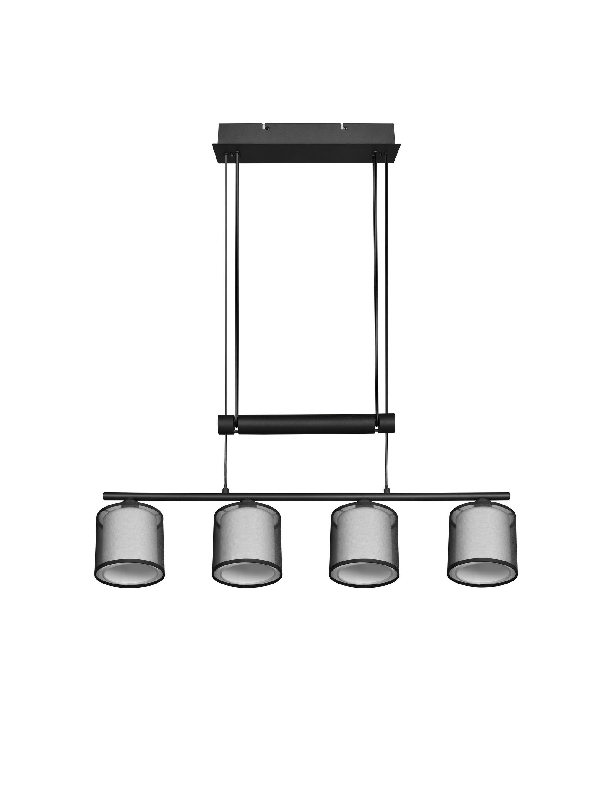 PENDELLAMPA Burton 82,2/150/12,5 cm  - svart, Design, metall (82,2/150/12,5cm) - Trio Leuchten