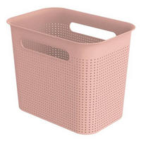 BOX, plast - staroružová, Basics, plast (26,2/18/21,1cm) - Rotho