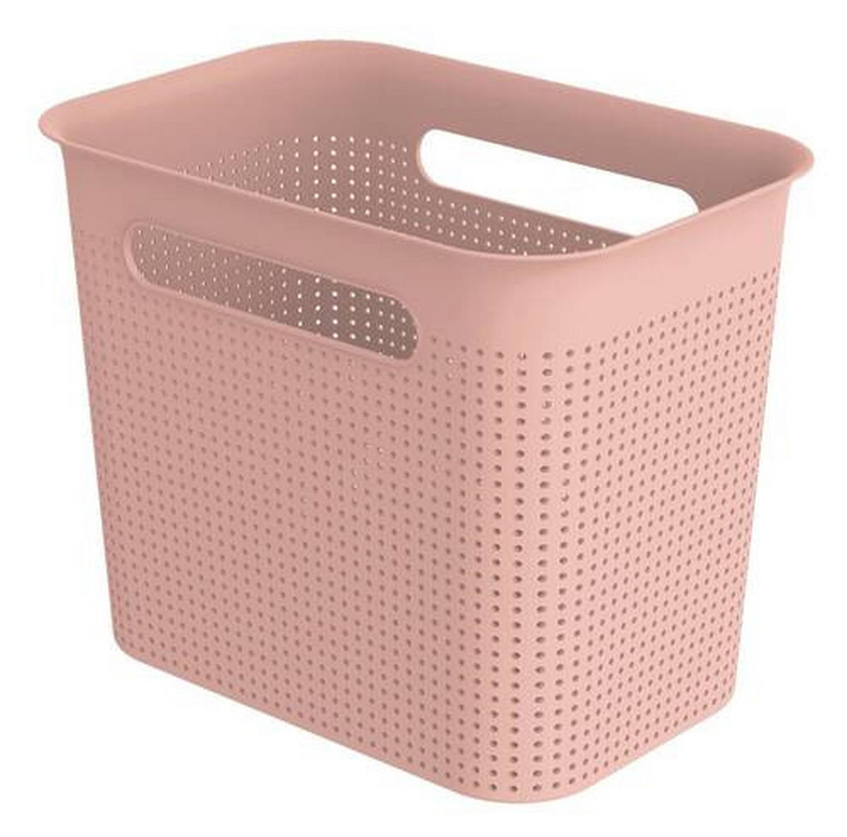 BOX, plast - staroružová, Basics, plast (26,2/18/21,1cm) - Rotho