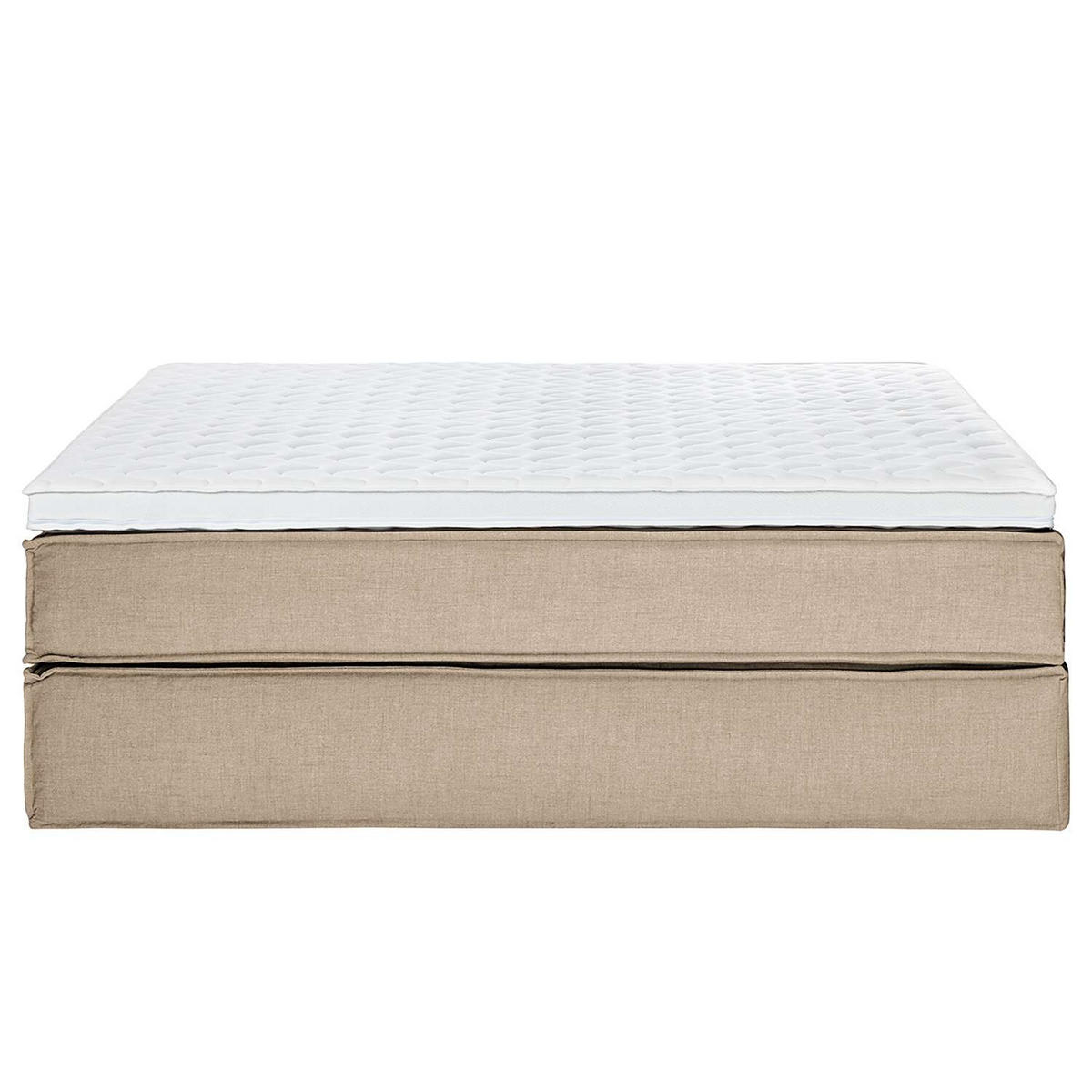 BOXSPRINGBETT 200/220 cm  in Beige  - Beige/Schwarz, Design, Textil (200/220cm) - home24