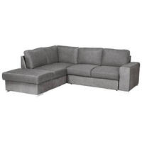 ECKSOFA Grau Mikrofaser  - Chromfarben/Grau, KONVENTIONELL, Textil/Metall (213/248cm) - MID.YOU