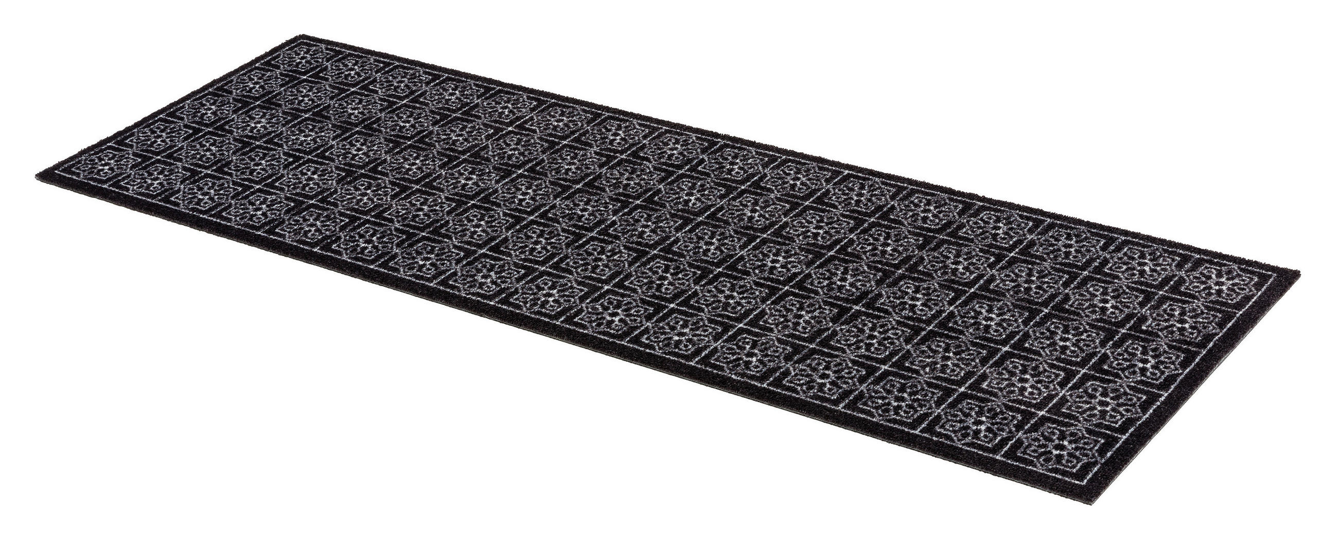 OTIRAČ ZA OBUĆU 50/150 cm   - bela/crna, Osnovno, tekstil (50/150cm)