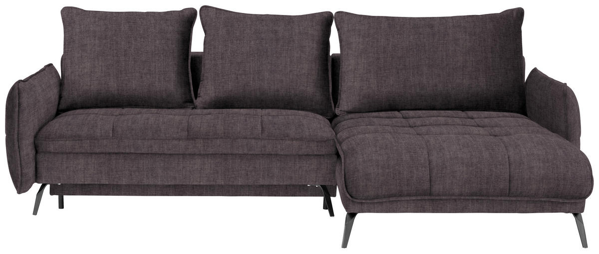 HÖRNSOFFA i flatväv grafitfärgad  - grafitfärgad/svart, Design, metall/textil (273/180cm) - MID.YOU
