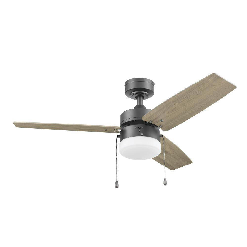PLAFONSKI VENTILATOR - boja hrasta/crna, Osnovno, metal/drvo (107cm) - Mican