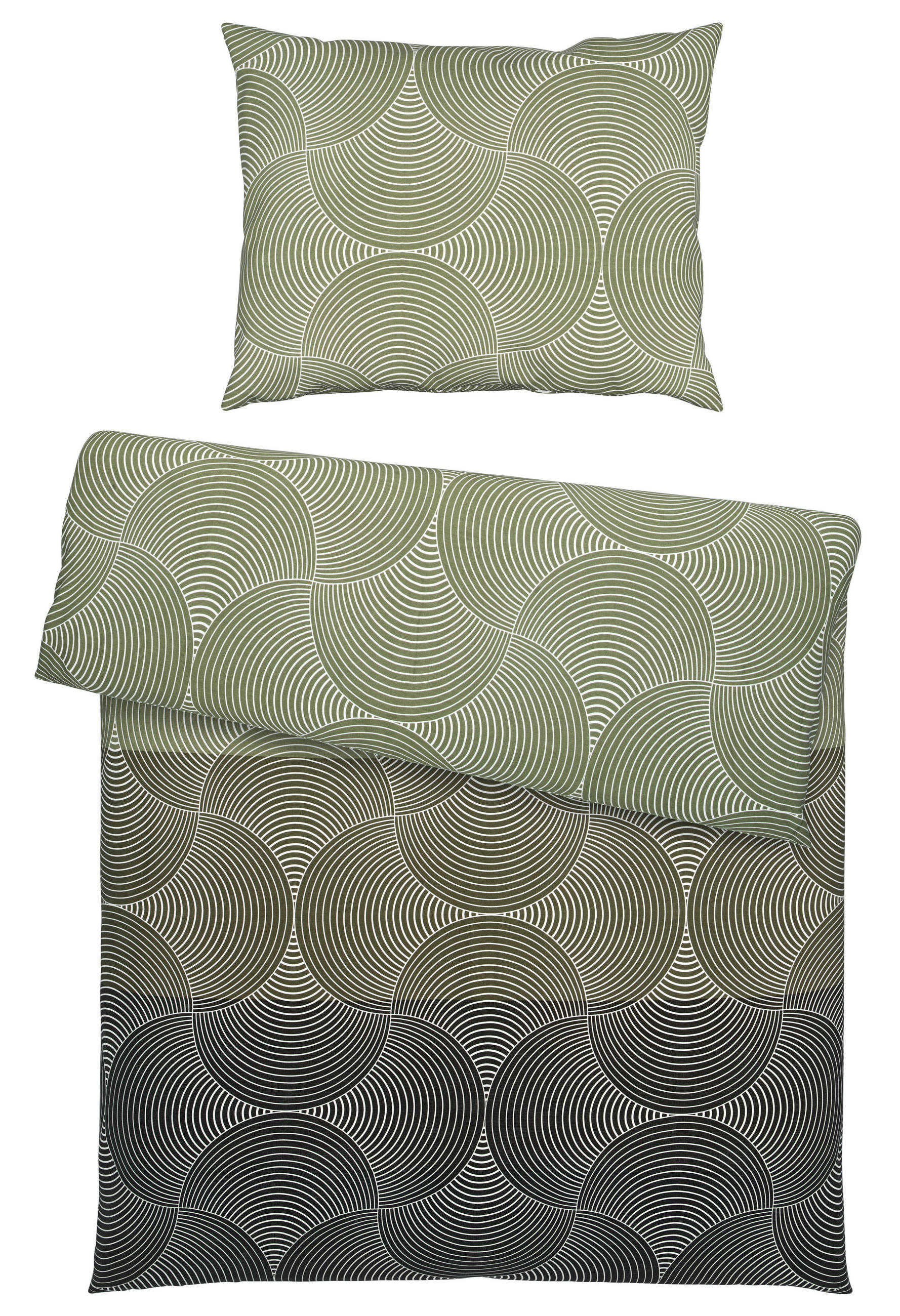 POVLEČENÍ, satén, zelená, olivově zelená, 140/200 cm - zelená/olivově zelená, Konvenční, textil (140/200cm) - Bugatti