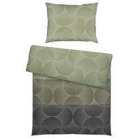 POSTEĽNÁ BIELIZEŇ, satén, zelená, olivovozelená, 140/200 cm - olivovozelená/zelená, Konventionell, textil (140/200cm) - Bugatti