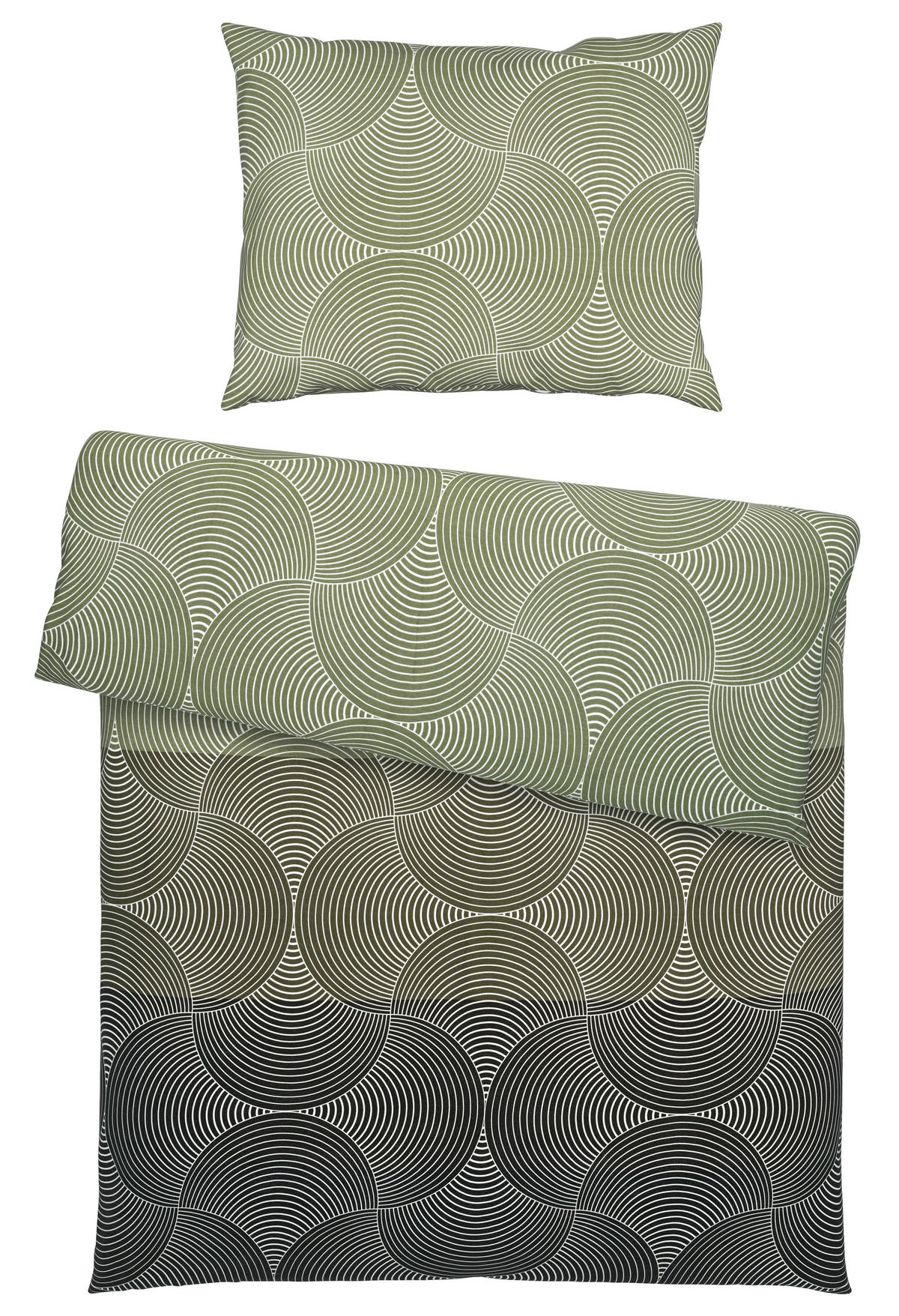 POSTEĽNÁ BIELIZEŇ, satén, zelená, olivovozelená, 140/200 cm - olivovozelená/zelená, Konventionell, textil (140/200cm) - Bugatti