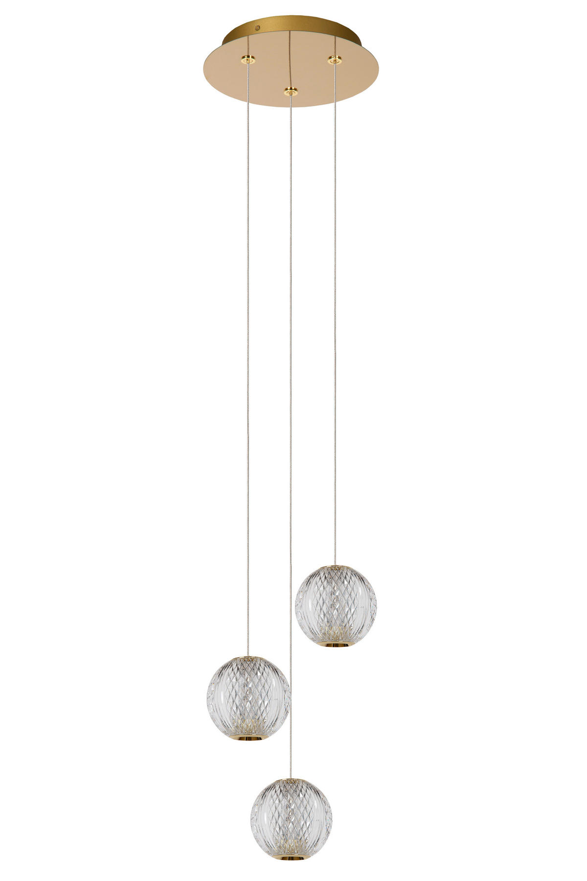 LED-PENDELLEUCHTE 25/25/150 cm    - Transparent, Design, Kunststoff (25/25/150cm) - Lucide